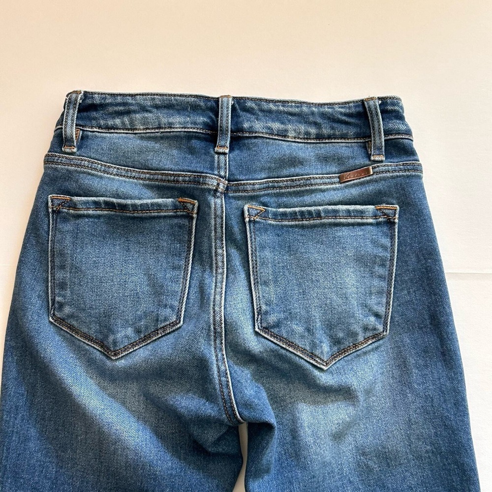 Kancan Womens Jeans 5/26 Blue Audrina Mid Rise Ankle Skinny Jeans Fringe‎ Y2K - Picture 8 of 14